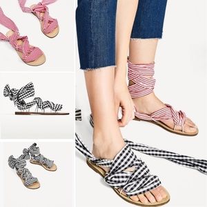 Zara Interchangeable Lace Up Sandals